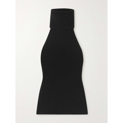 THE ROW Edita open-back ribbed wool and cashmere-blend turtleneck top