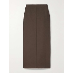 THE ROW Matias cotton and wool-blend-twill midi skirt