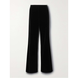 THE ROW Padma cotton and silk-blend velvet straight-leg pants