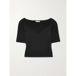 THE ROW Grais cropped ribbed wool top