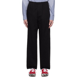 Black Embroidered Trousers 232150M191001