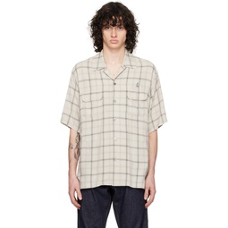 Off White   Gray Check Shirt 241150M192002