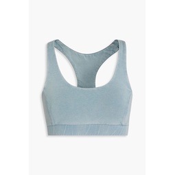 Anna stretch cotton and modal-blend jersey sports bra