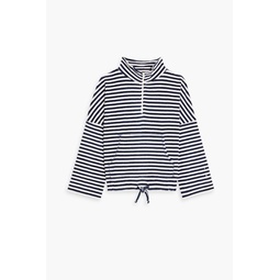 Terry Tiena striped cotton-blend terry sweatshirt