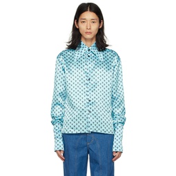 SSENSE Exclusive Blue Shirt 232942M192000