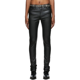 SSENSE Exclusive Faux Leather Skinny Trousers 212942M186003