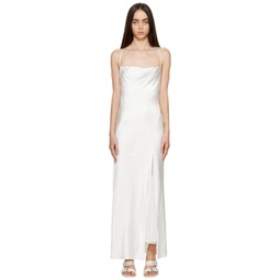 White Split Slip Maxi Dress 231477F055003