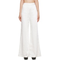 White Flare Trousers 231477F087001