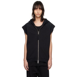 Black Paneled Vest 241974M202000