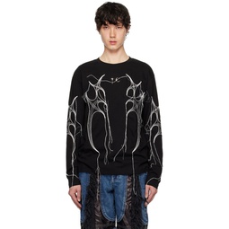 Black Tree Long Sleeve T Shirt 241220M213001