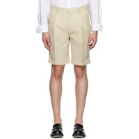 Beige Tulley Shorts 241115M193006