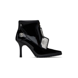 Black Veneda Carter Edition Zip Front Boots 241210F113004
