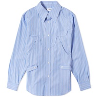 Toga Stripe Cotton Shirt Light Blue
