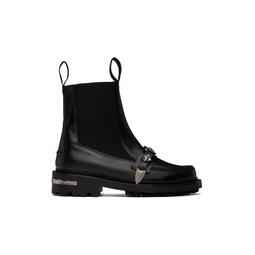 SSENSE Exclusive Black Embellished Chelsea Boots 231492F113007