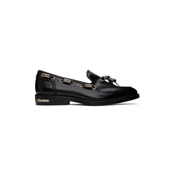 Black Polished Loafers 241688M231012