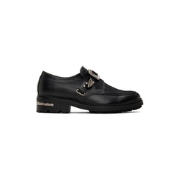 SSENSE Exclusive Black Leather Monkstraps 231688M243000