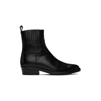 SSENSE Exclusive Black Embroidered Chelsea Boots 232688M223009