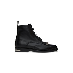 SSENSE Exclusive Black Fringe Boots 232688M255003