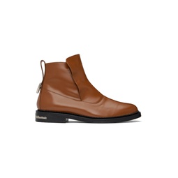 Brown Concealed Gussets Chelsea Boots 222688M223002