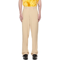 Beige Four Pocket Trousers 231314M195009