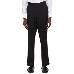 Black Cotton Trousers 221314M191023