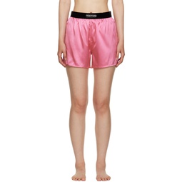 Pink Vented Shorts 232076F072007