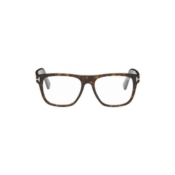 Brown Square Glasses 241076M133041