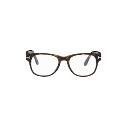 Brown Soft Square Glasses 241076M133038