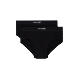 Two Pack Black Briefs 241076M217000