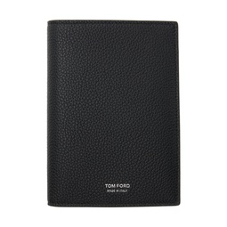 Black Soft Grain Leather Passport Holder 241076M162008