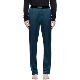 Blue Classic Pyjama Pants 241076M218001