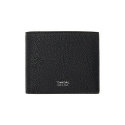 Black Grain Leather Bifold Wallet 241076M164005