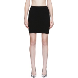 Black Stretch Miniskirt 222076F090003