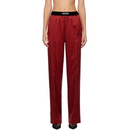 Red Elasticized Pyjama Pants 232076F086004