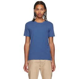 Blue Crewneck T Shirt 232076M213010