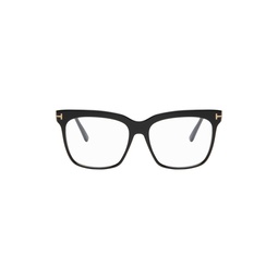 Black Blue Block Square Glasses 221076M133127