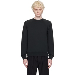 Black Garment Dyed Sweatshirt 232076M204001