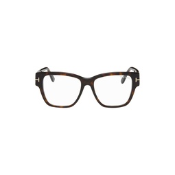 Tortoiseshell Blue Block Square Glasses 232076F004016