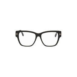 Black Blue Block Square Glasses 232076F004007