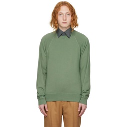 Green Garment Dyed Sweatshirt 222076M204001