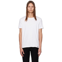 White Crewneck T Shirt 232076M213031