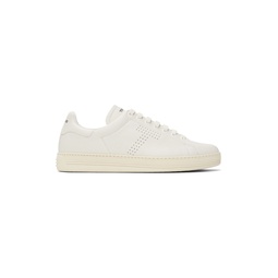 Off White Warwick Grained Leather Sneakers 241076M237000