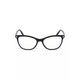 52MM Square Blue Filter Eyeglasses