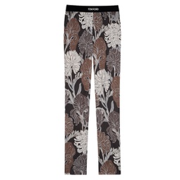 Acid Floral Silk Pajama Pants
