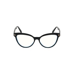 54MM Cat Eye Blue Block Eyeglasses
