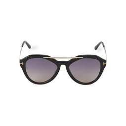 54MM Browline Cat Eye Sunglasses