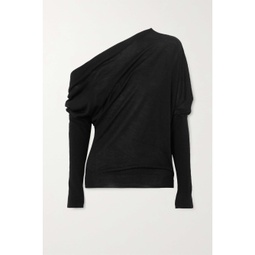 TOM FORD One-shoulder cashmere and silk-blend sweater