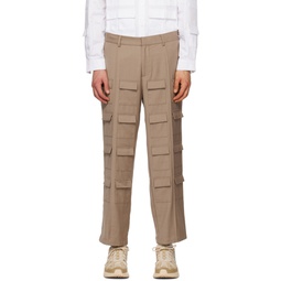 Khaki Flap Pocket Trousers 231425M188000
