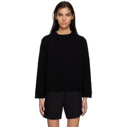 Black Crewneck Sweater 231771F096016