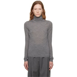 Gray First Layer Turtleneck 222771F099016